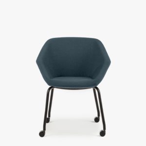 CLR20 Clara Side Chair on a 4 Leg Frame With Castors