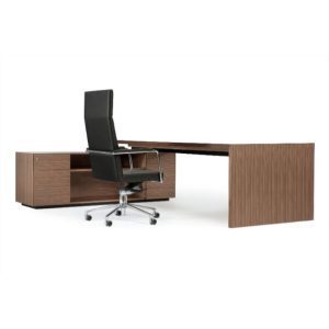 M330L2210M - Emphasis Executive Left Handed Peninsular Desk with Medium Front Modesty Panel