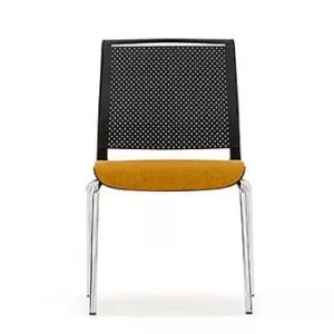 ADL12 Ad-Lib Chair With Upholstered Seat and Plastic Back, Without Arms