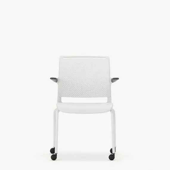 ADL2AC Ad-Lib Four Leg Motion Chair With Plastic Seat and Back With Arms