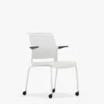 ADL2AC Ad-Lib Four Leg Motion Chair With Plastic Seat and Back With Arms