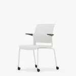 ADL2AC Ad-Lib Four Leg Motion Chair With Plastic Seat and Back With Arms