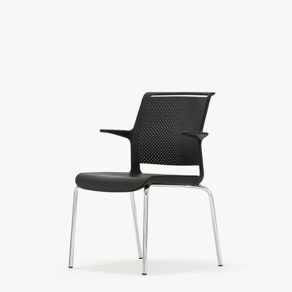 ADL2A Ad-Lib Chair with Plastic Seat and Back, With Arms