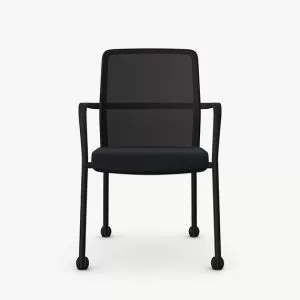 CR7 Circo Motion Conference Chair With Castors, Arms and Upholstered Seat