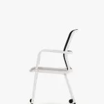 CR7 Circo Motion Conference Chair With Castors, Arms and Upholstered Seat