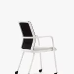 CR7 Circo Motion Conference Chair With Castors, Arms and Upholstered Seat