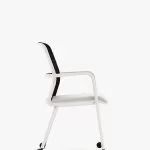 CR7 Circo Motion Conference Chair With Castors, Arms and Upholstered Seat