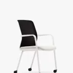 CR7 Circo Motion Conference Chair With Castors, Arms and Upholstered Seat