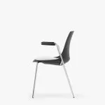 ARL11A Arlo Side Chair With 4 Leg Arm Frame, Upholstered Seat Pad