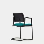 KM10A  Kyos With Arms Cantilever Frame Upholstered Seat