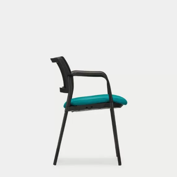 KM8A Kyos Mesh With Arms 4 Legs Upholstered Seat