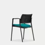 KM8A Kyos Mesh With Arms 4 Legs Upholstered Seat