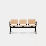 PLP-ASSSA Pila Beam Three Unit Seat Beam,  Wooden Seat and Back