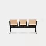 PLP-ASSSA Pila Beam Three Unit Seat Beam,  Wooden Seat and Back