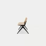 PLP-SSS Pila Beam Three Unit Seat Beam, Wooden Seat and Back