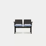 PLU-ASSA  Pila Beam Two Unit Seat Beam, Upholstered Seat With Arms