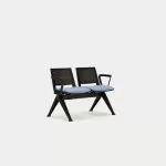 PLU-ASSA  Pila Beam Two Unit Seat Beam, Upholstered Seat With Arms