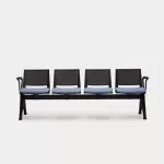 PLU-ASSSSA Pila Beam Four Unit Seat Beam, Upholstered Seat With Arms