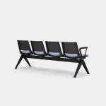 PLU-ASSSSA Pila Beam Four Unit Seat Beam, Upholstered Seat With Arms