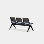 PLU-SSS Pila Beam Three Unit Seat Beam, Upholstered Seat