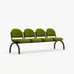 A180-SSSS Public Space Beam Four Unit Beam Seating With No Arms