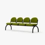 A180-SSSS Public Space Beam Four Unit Beam Seating With No Arms