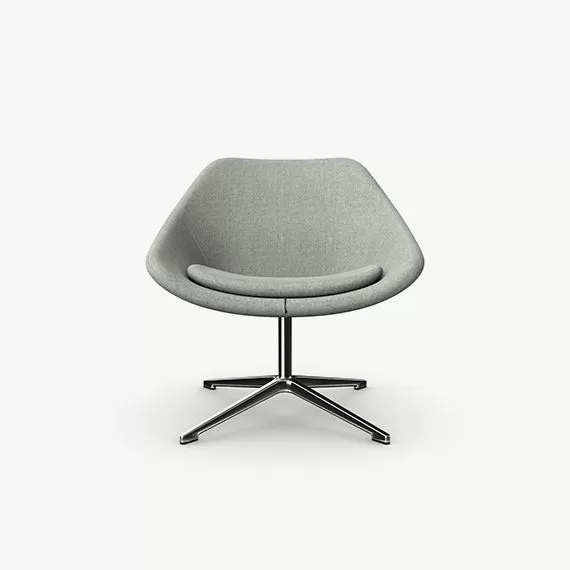 A640 Open Lounge Chair, Aluminium Base