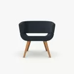 A825 Lola Chair With Wooden Legs