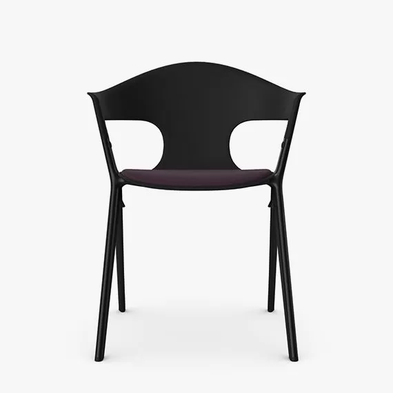 AXL02U Axyl Arm Chair With Upholstered Seat and Pad