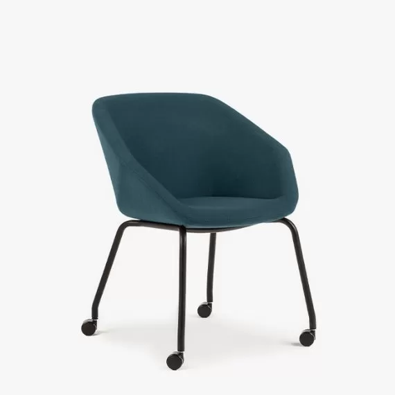 CLR20 Clara Side Chair on a 4 Leg Frame With Castors