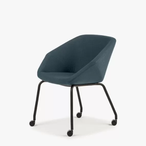 CLR20 Clara Side Chair on a 4 Leg Frame With Castors