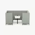 EM2-B Four Seat High Back Booth With Table