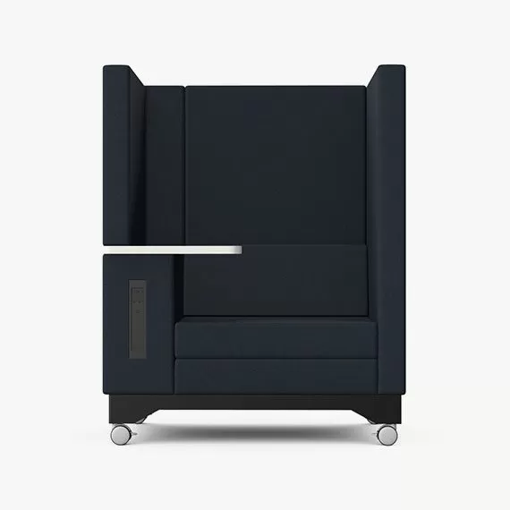 EM7-M-LH Recharge - High Back Sofa with Work Area and Black Battery Pack