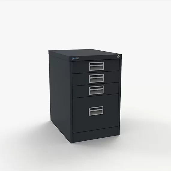 Filing Cabinet - One Filing + Three Storage Drawers