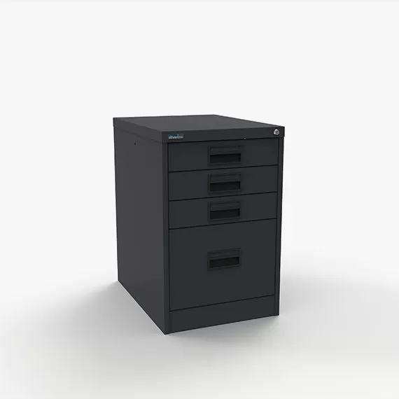 Filing Cabinet - One Filing + Three Storage Drawers