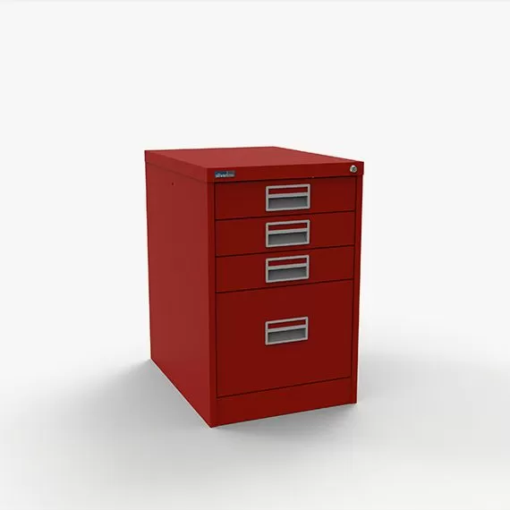 Filing Cabinet - One Filing + Three Storage Drawers