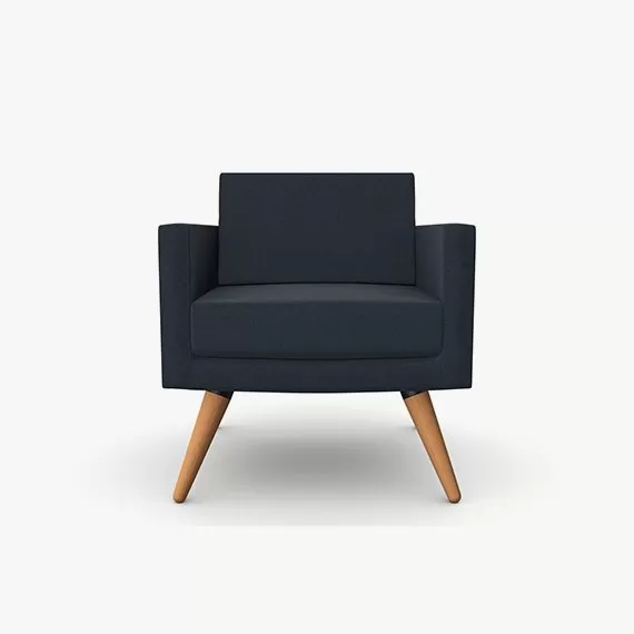 FIFT05 Fifty Series Arm Chair With Wooden Legs