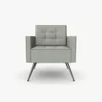 FIFT11 Fifty Series Arm Chair High Back, Tufted Seat and Upholstered Back