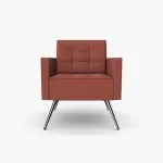 FIFT11 Fifty Series Arm Chair High Back, Tufted Seat and Upholstered Back