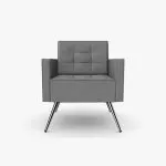 FIFT11 Fifty Series Arm Chair High Back, Tufted Seat and Upholstered Back