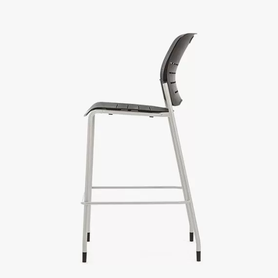 JNY05 Jonny Stool, 4 Leg Frame With With Plastic Seat and Back, Plastic Glides Without Arms