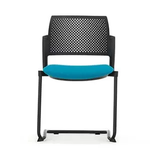 KS5 Kyos No Arms Cantilever Plastic Back Upholstered Seat