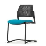 KS5 Kyos No Arms Cantilever Plastic Back Upholstered Seat