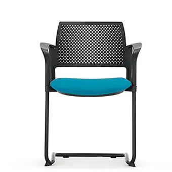 KS5A Kyos With Arms Cantilever Plastic Back Upholstered Seat