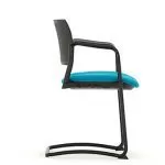 KS5A Kyos With Arms Cantilever Plastic Back Upholstered Seat