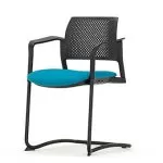 KS5A Kyos With Arms Cantilever Plastic Back Upholstered Seat