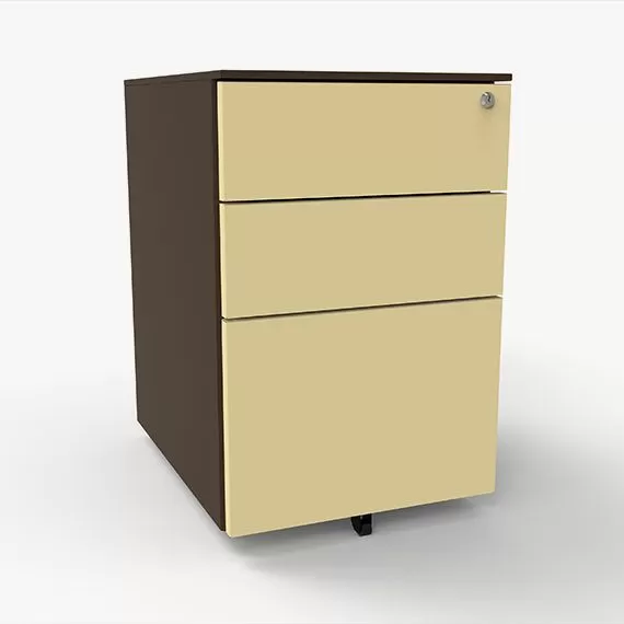 Under Desk Pedestal -2 Personal + 1 Filing Drawer