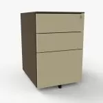 Under Desk Pedestal -2 Personal + 1 Filing Drawer