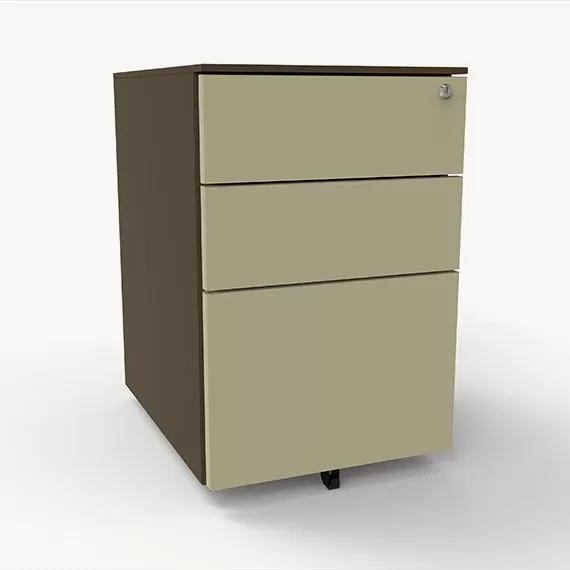 Under Desk Pedestal -2 Personal + 1 Filing Drawer