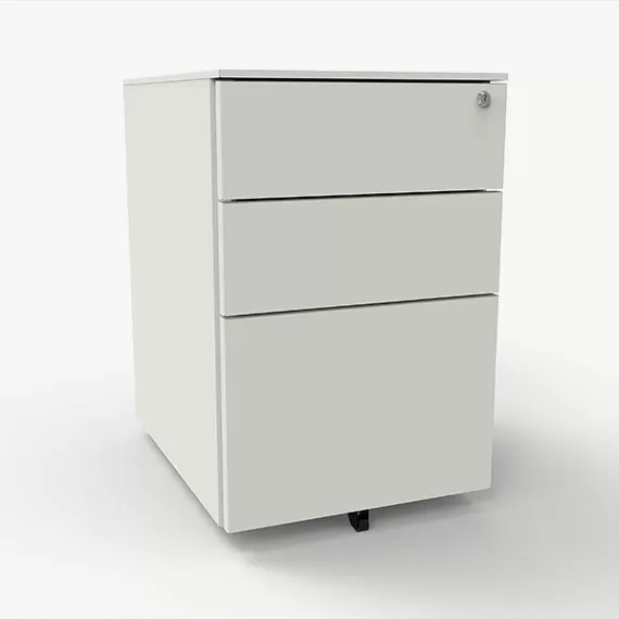 Under Desk Pedestal -2 Personal + 1 Filing Drawer